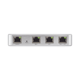 Router UniFi puertos Ethernet Gigabit, desempeño de 1 Mpps, hasta 100 dispositivos en LAN, bloqueo de tráfico por categoría, administración desde la nube