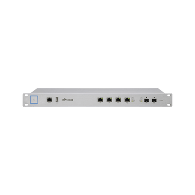 Ruteador UniFi para medianas y grandes empresas con funciones de firewall, soporta balanceo de carga y Fail Over entre 2 WAN
