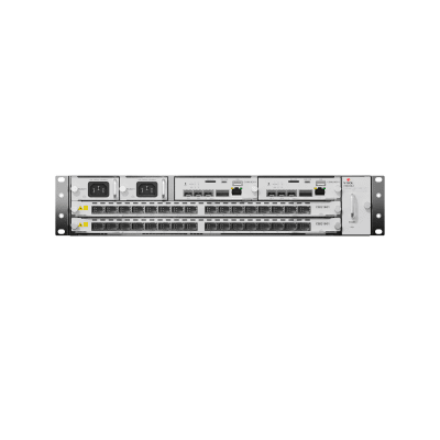 OLT Modular tipo Chasis GPON/XGS-PON Combo,1 Tarjeta de Servicio de 16 Puertos GPON, 2 Ranuras, 1 Fuente de Alimentación AC, 2 UR