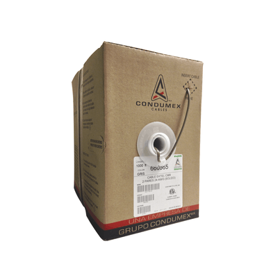 Caja de 1000 ft ( 305 m ) / 4 X 24 AWG / Cable TELEFÓNICO EK-TEL-CMR / Uso Interior