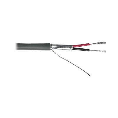 Cable 2 x 18 AWG / Blindado / 305 Metros / Riser / UL / Color Gris / Hecho en México