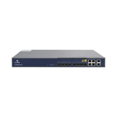 OLT de 4 puertos EPON / 8 puertos Uplink (4 puertos Gigabit Ethernet + 4 puertos Gigabit Ethernet SFP/SFP+) / hasta 256 ONUS / Doble Fuente de Alimentación CA + CD