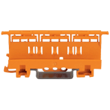 Portador de Montaje de la Serie 221 / 4 mm² / Montaje en Riel DIN-35 y Montaje con Tornillos / Color Naranja / Material PA66 / UL94 V0
