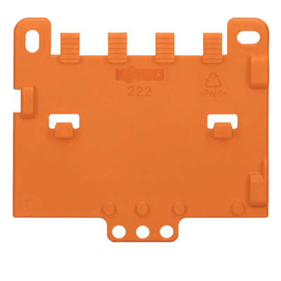 Placa de Retención para Soporte de Montaje / Series 221 o 222 / Ajuste DIN-35 / Datos Mecánicos y Materiales Incluidos