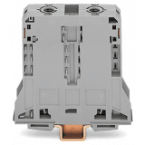 Borna de Paso para 2 Conductores / 95 mm² / POWER CAGE CLAMP / Montaje en Carril DIN 35 x 15 / Tensión Asignada 1000 V / Corriente Asignada 232 A / Material Poliamida (PA66) / Gris