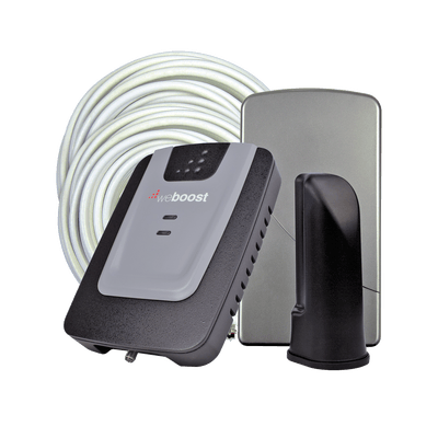 Kit repetidor Doble Banda para cobertura celular, especial para 3G (H+) y 2G (E), cubre áreas de hasta 150m²;. 60 dB de ganancia máxima. Bandas de frecuencia de 850MHz (Banda 5 o GSM850) y 1900MHz (Banda 2 o PCS1900).
