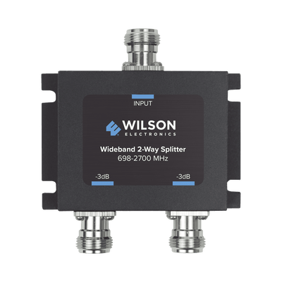 Divisor de potencia (Splitter) de dos vías para 700-2700 MHz.