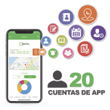 Licencia para realizar checadas de asistencia desde Smartphone (APP) con envío de fotografía y ubicación por GPS / Compatible con BIOTIMEPRO / Licencia para 20 usuarios