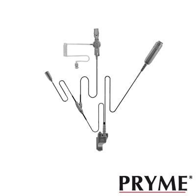 Micrófono - Audífono de solapa de 3 cables para KENWOOD Serie 80/ 90/ 140/ 180, NX200/ 410.Compatible con VOX de la serie 180 y NX-200.