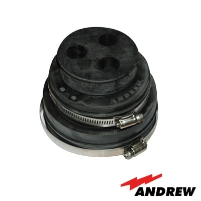 Bota pasamuros con 3 orificios para cable de 5/8'.