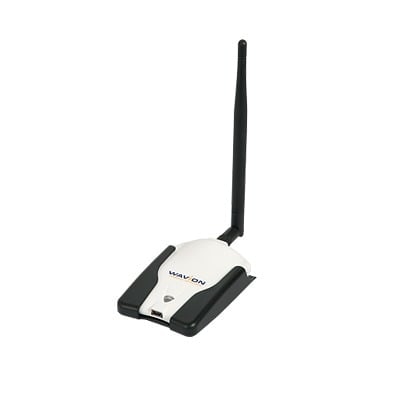 Adaptador USB para laptop, Alta Potencia, MIMO 1X1, 150 Mbps, IEEE 802.11b/g/n en 2.4 GHz, 400 mW de EIRP. (Producto WCPEn-2400-U22, P/N 32412203)