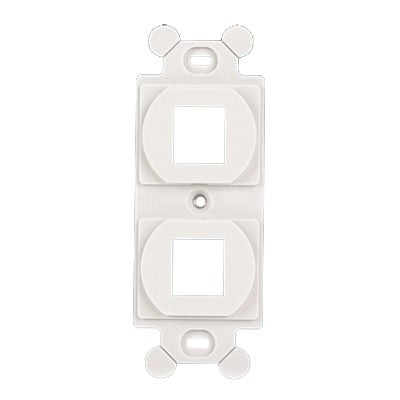 Marco de Módulo Dúplex, Para Placas Frontales Estándar NEMA 106, Acepta 2 Módulos Keystone, Color Blanco Mate