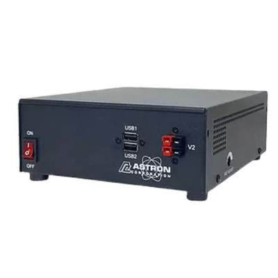 Fuente de Alimentación Conmutada, Salida Pico de 25A a 13.8Vdc, Polos de Alimentación del Panel Frontal, 2 Puertos USB: 5,2 V,