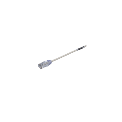 Cable de Parcheo TX6, UTP Cat6, Diámetro Reducido (28AWG), Color Blanco, 0.5 m