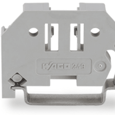 TOPE DE CIERRE SIN TORNILLOS / ANCHO 6 MM / PARA CARRIL DIN 35 X 15 Y 35 X 7,5 / GRIS / SIN HERRAMIENTAS / COMPATIBLE DIN EN 60715 / PLACAS DE FIJACIÓN