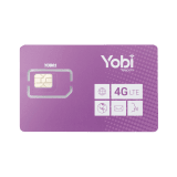 SIM Yobi para dispositivos móviles 3G/4G con recarga de 3.5GB cada mes durante 1 año de servicio (solo datos)
