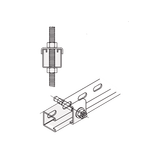 Tope Unicanal "U" para Tornillo de 3/8" ( 9.5 mm ).
