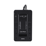 UPS de 650 VA/390 W, Topología Standby con Modo Ahorrador ECO, Entrada 120 Vca NEMA 5-15P, Con 8 Tomas NEMA 5-15R