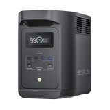Estación de Energía Portátil de 980Wh Litio LFP / 10 Puertos AC 500 W (Max. 1000W) / 2 USB-C 100W / Cargador de Coche 10A a 12.6V / Conectividad WiFi y Bluetooth (App) / Carga Solar 500W Max.
