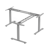 Base de Escritorio Motorizado Profesional Tipo L (3 Columnas) / Altura Ajustable 60-125cm / Estructura Estable / Funcionamiento Suave / 4 Preset de Posiciones / Color Gris / Soporta hasta 150Kg de carga