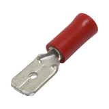 Terminal tipo macho aislada / 22 - 16 AWG / Rojo / Paquete de 25 piezas.