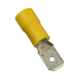 Terminal tipo macho aislada / 12 - 10 AWG / Amarillo / Paquete de 25 piezas.