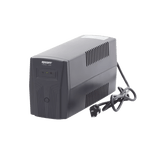 UPS de 850VA/510W / Topología Línea Interactiva / Entrada y Salida 120 Vca / Regulador de Voltaje AVR 80-150 Vca / Clavija NEMA 5-15P / 4 Tomas NEMA 5-15R /Sin RJ11 ni RJ45