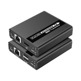 Kit extensor KVM (HDMI y USB) | 40m 4k@30Hz 40m | 1080P@60Hz | Cat 6, 6a y 7 | CERO LATENCIA | HDR | Salida Loop | Uso 24/7 | Salida de audio de 3.5mm | Transmite el Video y Controla tu DVR vía USB a distancia.