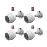 Kit de Camaras WiFi, Incluye 4 Piezas CS-H3C y 4 Piezas HS-TF-E1/32G / Detección de Movimiento