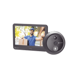 Videoportero Con Mirilla y Pantalla Wi-Fi de Batería Recargable / Para Instalarse en Puerta / Cámara 1080P / Audio de Dos Vías / Uso en Interior