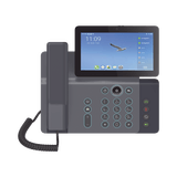 Videoteléfono IP inteligente Insignia, Android 9.0, 20 líneas SIP, pantalla a color 7" ajustable, Teclado de iluminación configurable, PoE, conferencia local de 10 vías.