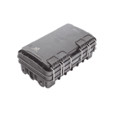 Caja de Distribución de Fibra Óptica para 24 Empalmes, con 8 acopladores SC/APC simplex, Exterior IP65, Color Negro