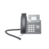 Teléfono IP Grado Operador, 4 líneas SIP con 2 cuentas, puertos Gigabit PoE, pantalla a color 2.4", codec Opus, IPV4/IPV6 con gestión en la nube GDMS