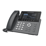 Teléfono IP Wi-Fi, Grado Operador, 14 líneas SIP con 6 cuentas, pantalla LCD 5", puertos Gigabit, Bluetooth, PoE, codec Opus, IPV4/IPV6 con gestión en la nube GDMS