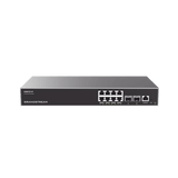 Switch Capa 3 PoE+ Administrable / 8 puertos 10/100/1000 Mbps + 2 Puertos SFP+ de 10 Gigabits / Hasta 120W / Compatible con GWN Cloud.