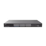 Switch Capa 3 PoE+ Administrable / 24 puertos 10/100/1000 Mbps + 4 Puertos SFP+ de 10 Gigabits / Hasta 360W / Compatible con GWN Cloud.