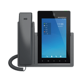 Teléfono IP Android 11, 16 líneas SIP con 16 cuentas, pantalla táctil 7", puertos Gigabit, Wi-Fi, Bluetooth, PoE, codec Opus, IPV4/IPV6 con gestión en la nube GDMS