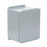 Gabinete de Bisagra Continua NEMA 12; IP66 de Uso en Intemperie, 305 x 254 x 203 mm, De Acero, Color Gris
