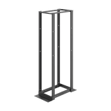 Rack de Cuatro Postes Estándar de 19", Rieles Numerados y Roscados #12-24, Profundidad Ajustable de 450 a 1050 mm, 45 Unidades de Rack, Color Negro