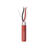Bobina de 305 Metros de Alambre / 2 x 18 AWG / Riser / BLINDADO / Tipo FPLR / Color Rojo / Para Aplicaciones en Sistemas de Detección de Incendio y Sistemas de Evacuación