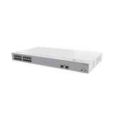 Switch Gigabit No Administrable PoE / 16 puertos 10/100/1000 Mbps (PoE) / 2 Puertos SFP Uplink / 124W