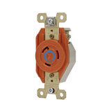 Receptáculo Sencillo de Media Vuelta/ 20 A 250 V CA / 2 Polos 3 Hilos / Nema L6-20R.