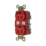 Contacto Dúplex Conexión a Tierra Aislada 15A 125V/ 2 Polos 3 Hilos/ Color Rojo/ Nema 5-15R/ Grado Industrial.