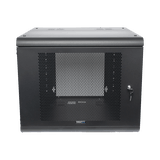Gabinete de Pared con Puerta Perforada, 635mm de Profundidad, 9U Rack de 19 in, Acero Reforzado