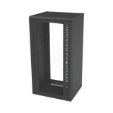 Gabinete para Montaje en Pared, Puerta de Cristal Templado, Cuerpo Fijo con Rack 19" de 24 Unidades