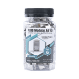 Bote con 100 Piezas de Plug Modular RJ45 Cat6 blindado con pin de tierra, chapado de oro a 30 micras para durabilidad extrema
