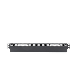 Organizador de Cables Horizontal de 1U para Rack de 19", Fabricado en Polímero Resistente a Deformaciones y Rayones