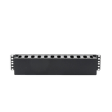 Organizador de Cables Horizontal de 2U para Rack de 19", Fabricado en Polímero Resistente a Deformaciones y Rayones