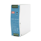 Fuente de poder industrial de 120 W, salida 48 Vcc, entrada 90~264 VCA, para montaje en riel DIN,