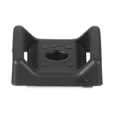 Sujetador Para Cable, con Adhesivo, 28.5 x 28.5 mm (1.12 in x 1.12 in), Color Negro, Paquete de 100pz